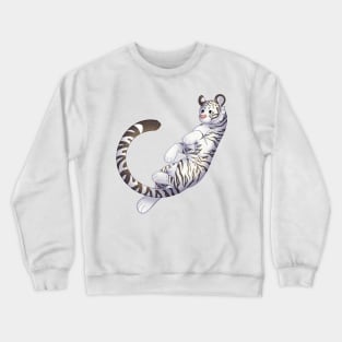 Cozy Bengal Tiger (White) Crewneck Sweatshirt